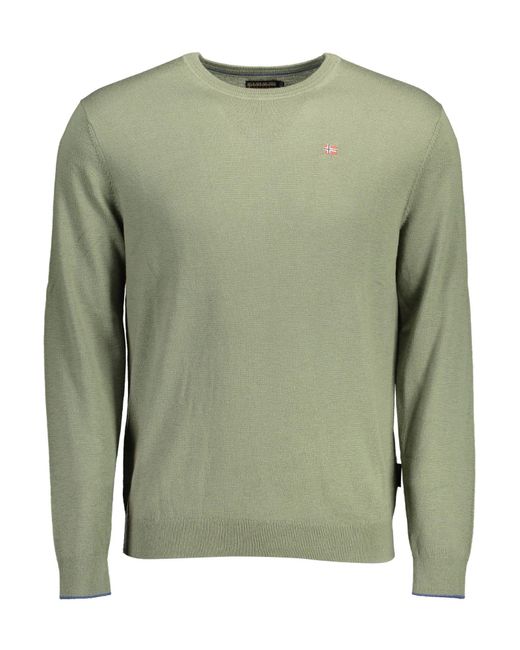 Napapijri Green Wool Sweater for men