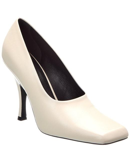 Khaite White Eva Leather Pump