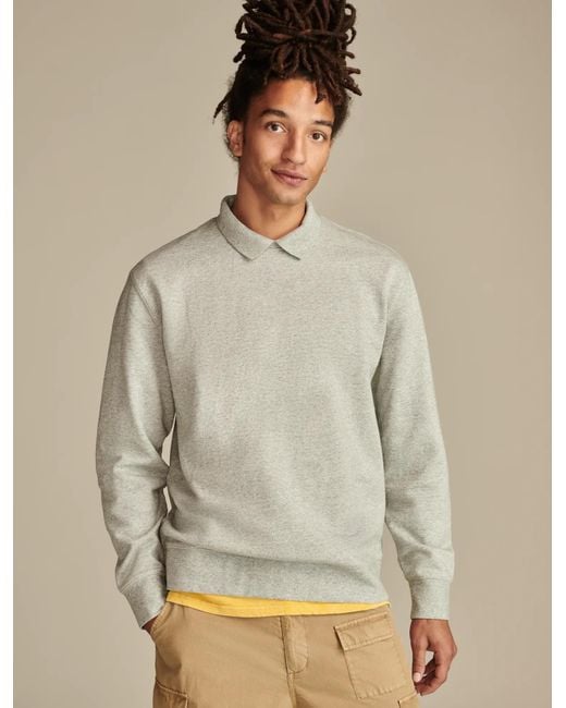Lucky Brand Natural Collared Crew for men
