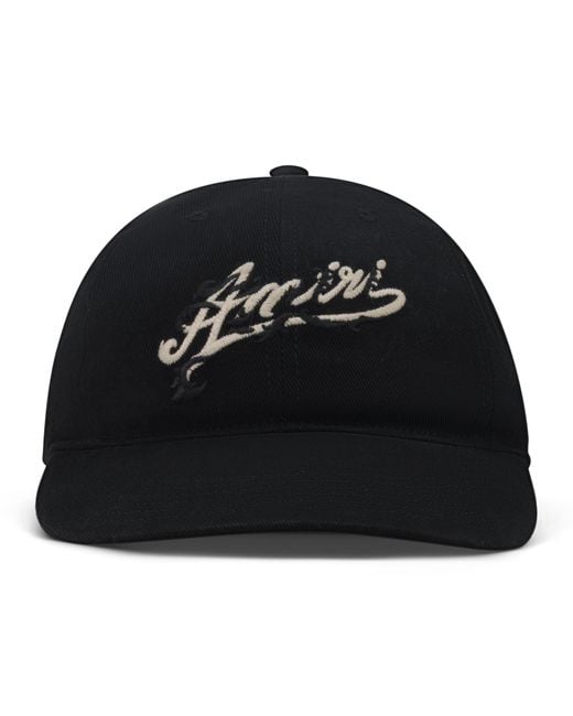 Amiri Black Baroque Logo Dad Hat for men