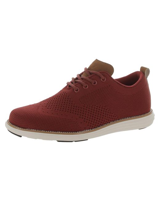 Vance Co. Red Comfort Insole Knit Casual And Fashion Sneakers for men