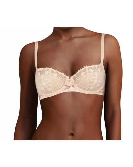 Chantelle Brown Day To Night Lace Unlined Demi Bra