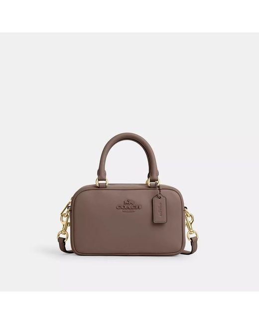 COACH Natural Leather Satchel Crossbody Bag