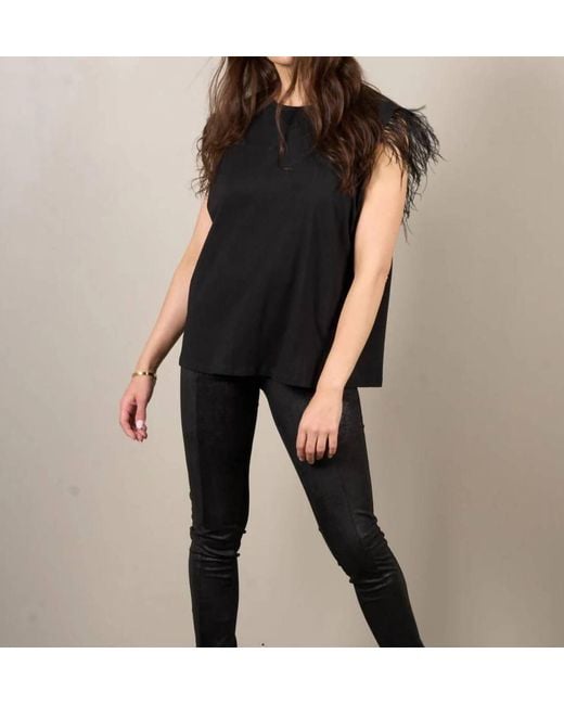 NU Denmark Black Vigga Feather Tee