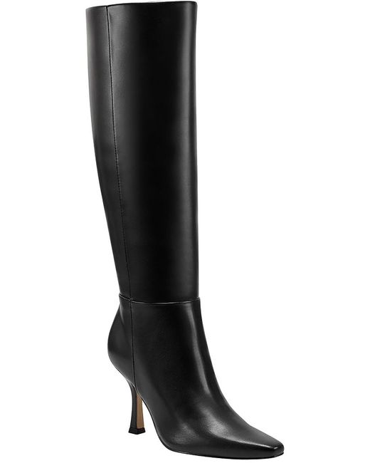 Marc Fisher Black Vedant Faux Leather Pumps Knee-high Boots