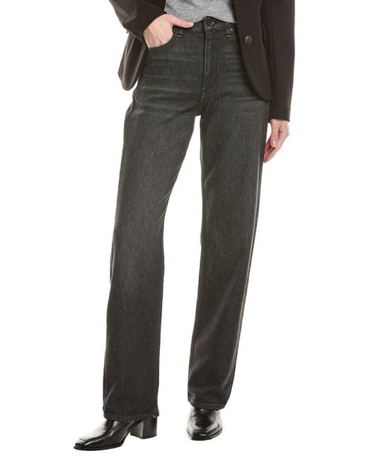 Rag & Bone Gray Shannon Ultra Stretch Washed High-Rise Jean