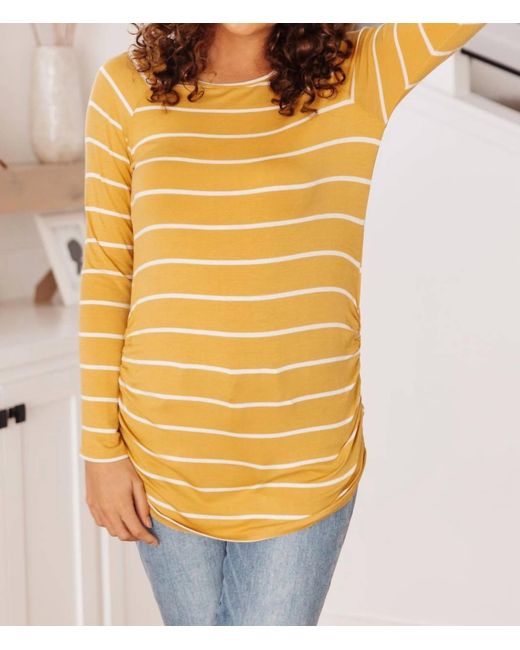 Hailey & Co Yellow Sailing Stripes Top