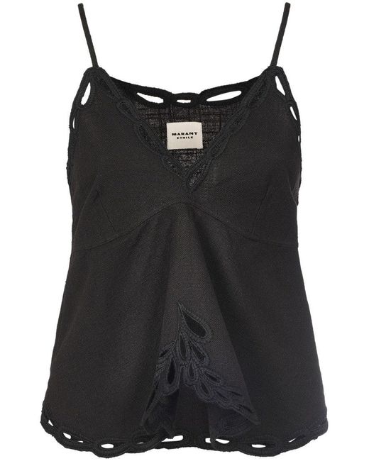 Isabel Marant Black Tomeki Gb Top