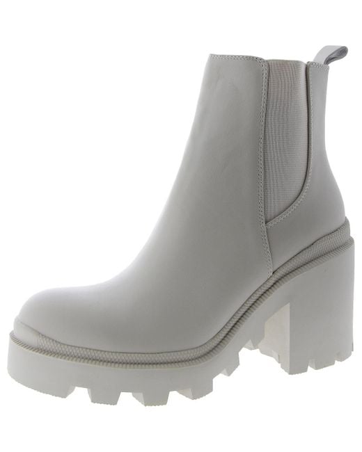 Steve Madden Brown Roxie Fashion Boot Leather Pull On Chelsea Boots