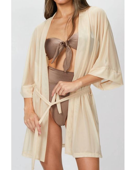 Beth Richards Natural Mesh Kimono