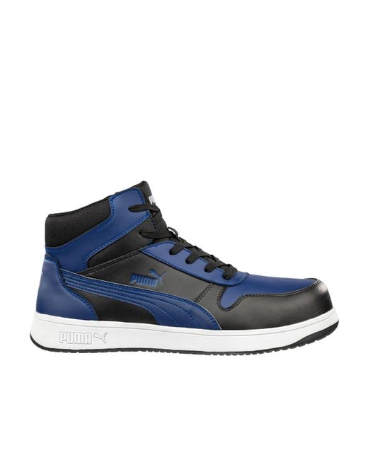 PUMA Blue Frontcourt Mid Safety Work Shoes for men