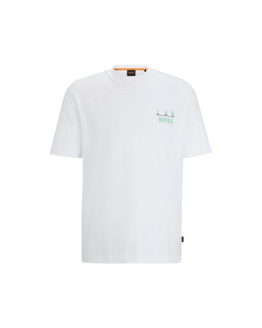 Boss White Relaxed-fit T-shirt for men