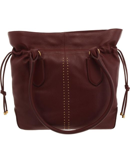Vince Camuto Purple Lakyn Pebbled Leather Tote Handbag