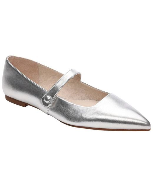 Sanctuary White Clamour Leather Flat
