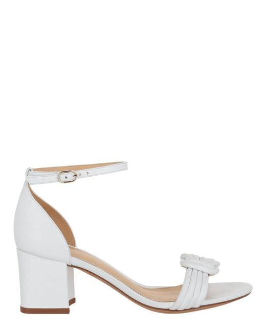 Alexandre Birman White Vicky 60 Leather Sandals
