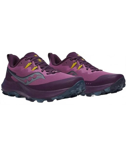 Saucony Purple Peregrine 14 Trail Running Shoes