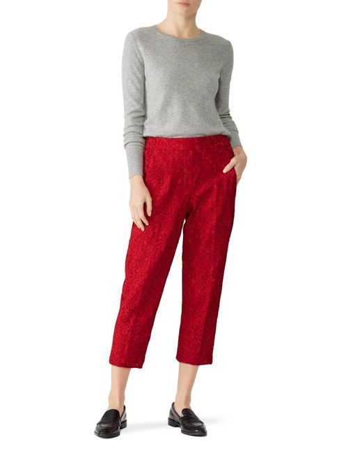 J.Crew Red Easy Lace Pants