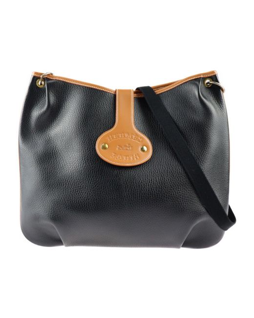 Hermès Black Rodeo Leather Shoulder Bag (pre-owned)