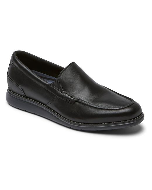 Rockport Black Craft Venetian Leather Slip On Loafers for men