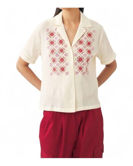Antik Batik Red Jena Blouse