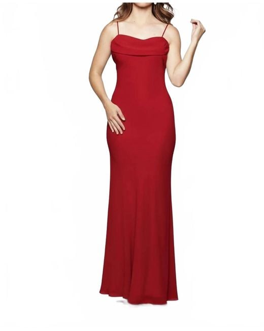 Milano Formals Women's Red Flowing Muse Maxi Dress