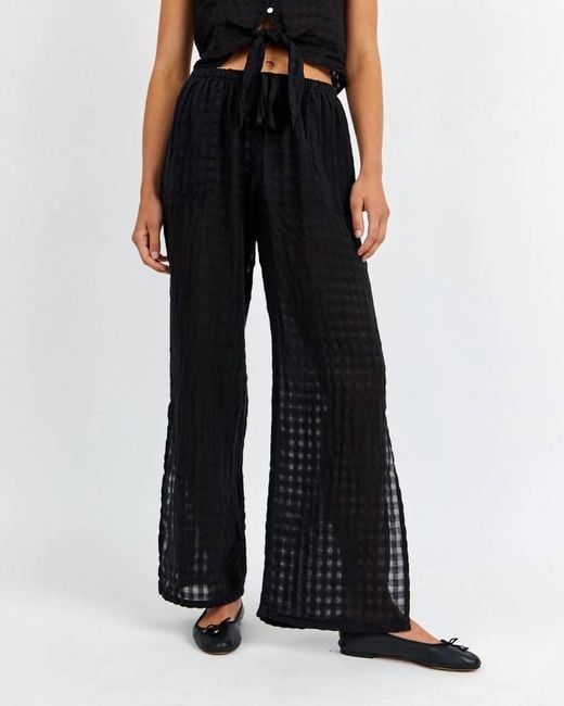 Bella Dahl Black Side Slit Beach Pant