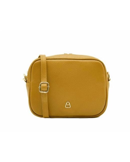 Isabel Marant Italian Leather Crossbody Medium Bag in Yellow