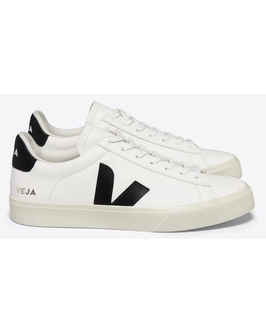 Veja Black Campo Leather Sneakers
