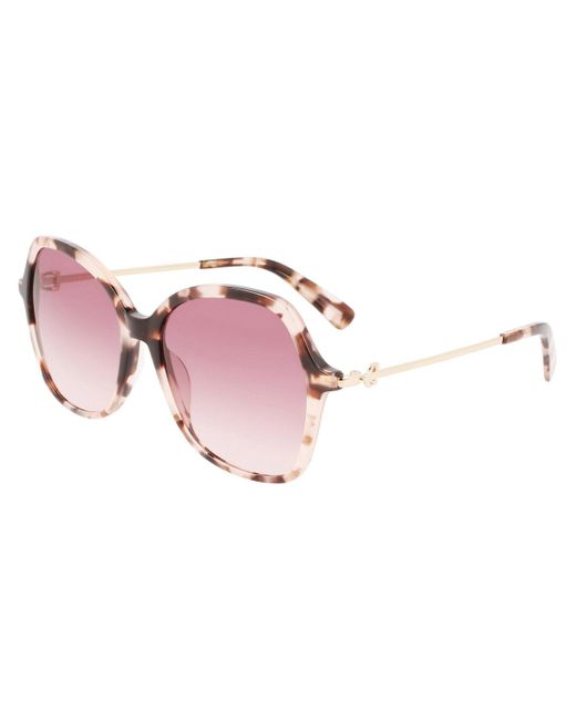 Longchamp Black 57 Mm Pink Sunglasses Lo705s-690