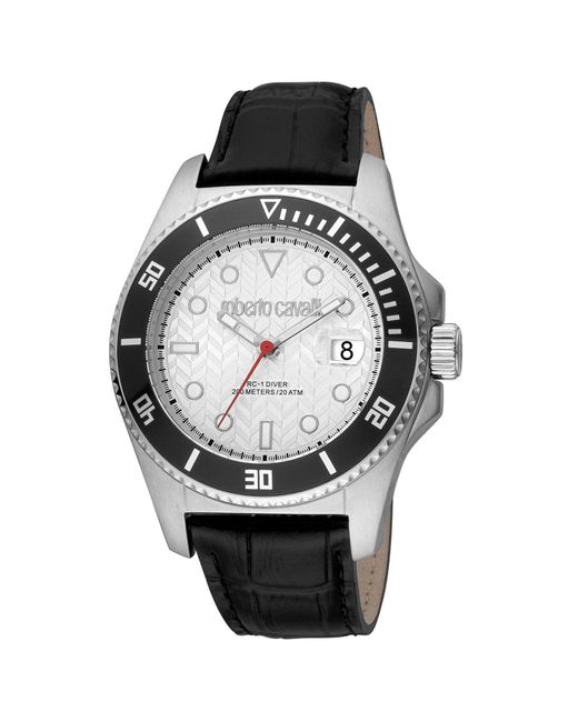 Roberto Cavalli Black Classic Dial Watch for men