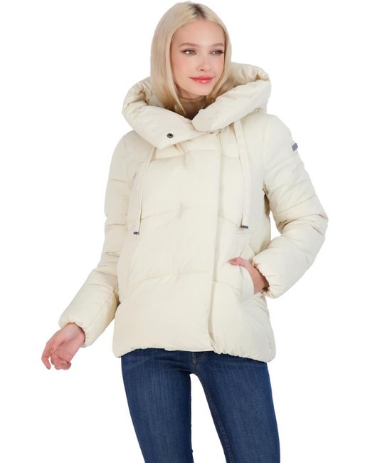 BCBGMAXAZRIA Envelope Puffer Oversized Hood Ecofriendly Puffer Jacket