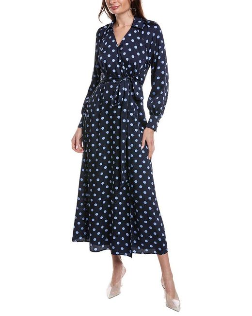 Anne Klein Blue Collared Maxi Dress
