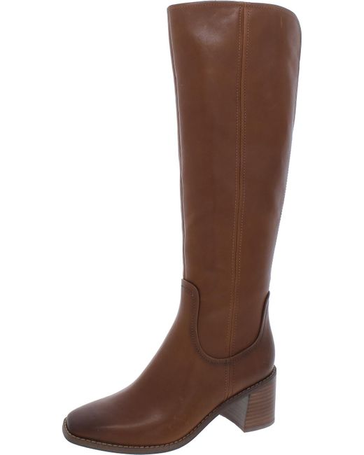 27 EDIT Brown Edda Leather Knee-High Boots