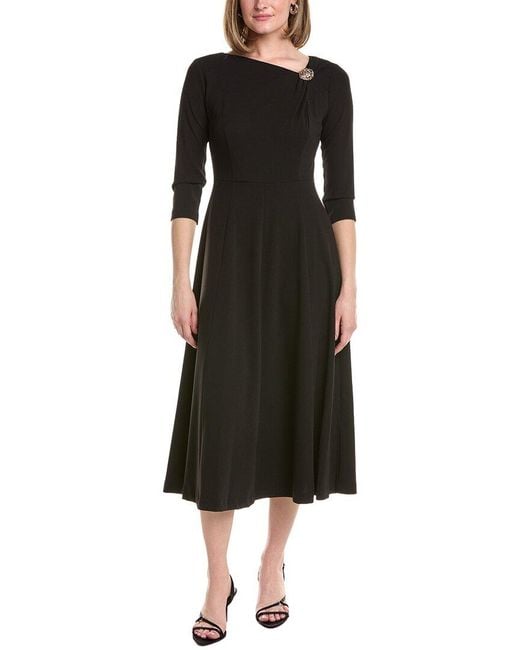 anne klein little black dress Circa 1980s Velvet by New York Designer 6% Elastane Anne Klein Women's Black A-Line