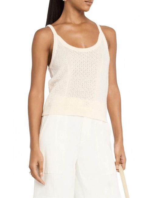 ATM White Mixed Stitch Tank Top