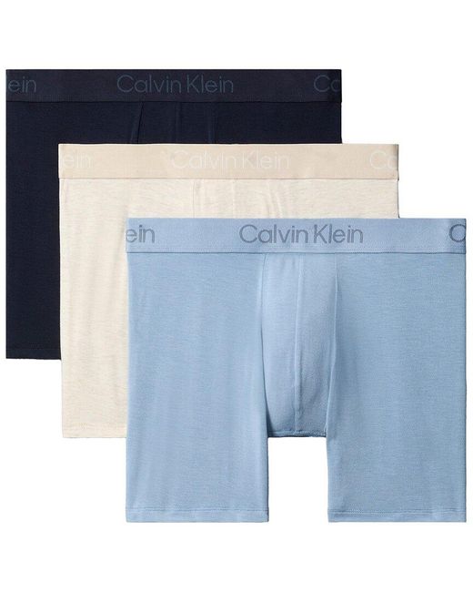Calvin Klein Blue 3Pk Boxer Brief for men