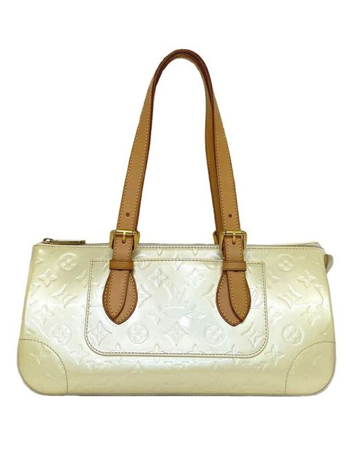 Louis Vuitton Reade White Patent Leather Handbag (Pre-Owned)