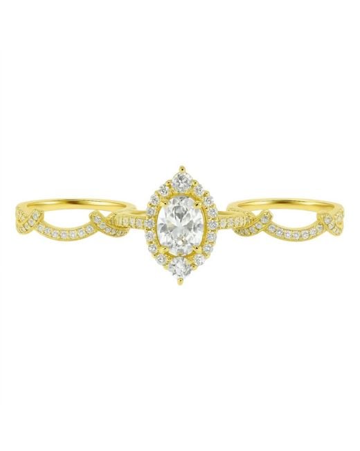 Allyanna Gifts Yellow Oval Moissanite Ring