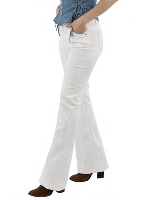 Scully White Strip Panel Jeans
