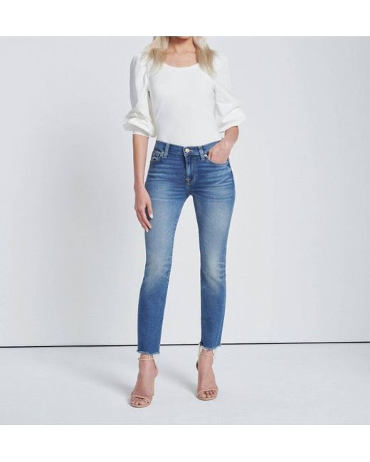 7 For All Mankind Blue Luxe Vintage Roxanne Ankle Jean