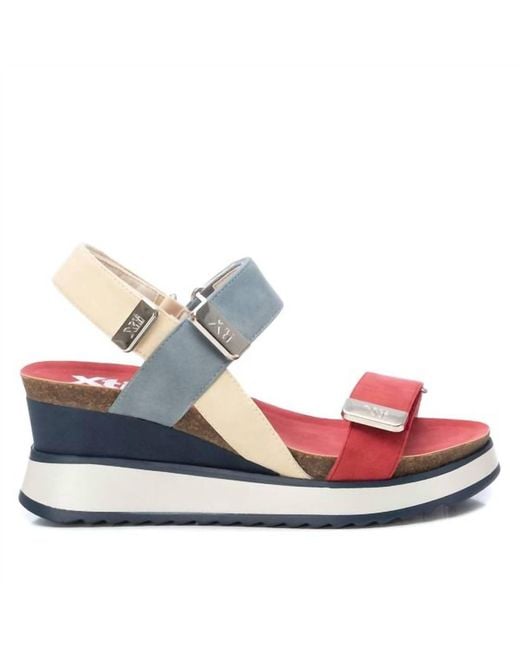 Xti Blue Wedge Sandal