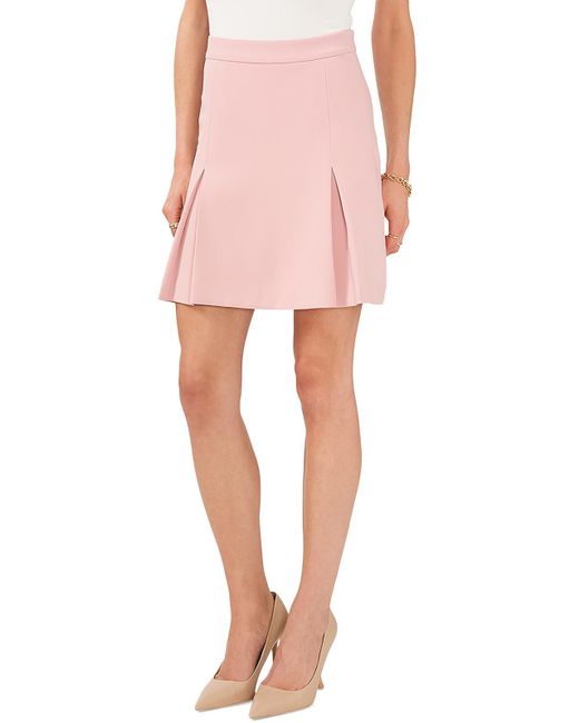 Vince Camuto Pink Box Pleat Lined Mini Skirt
