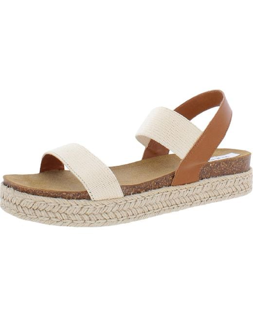 Steve Madden Women's Brown Jaklin Platform Espadrilles