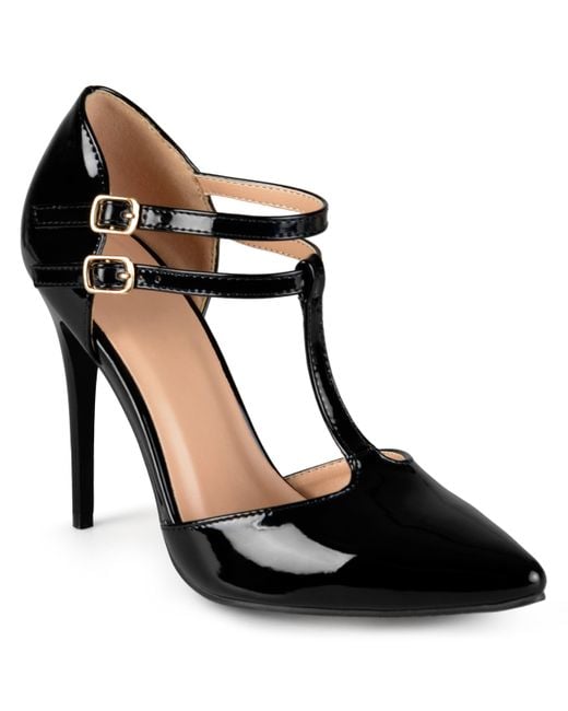 Journee Collection Black Collection Wide Width Tru Pump