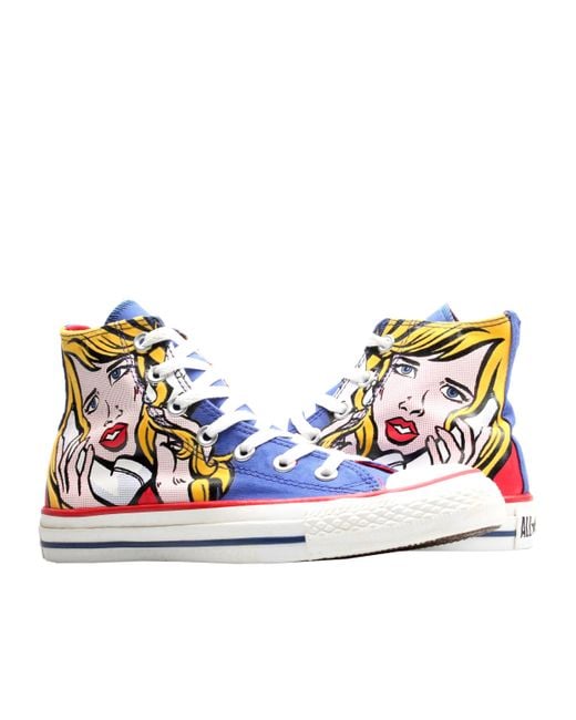 Converse Blue Chuck Taylor All Star Pop-Art Print Royal/ Hi Sneakers 113848 for men