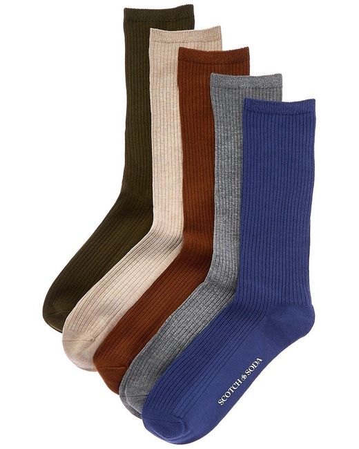 Scotch & Soda Blue 5Pk Dress Socks for men