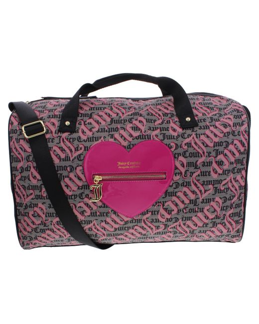 Juicy Couture Whole Lotta Love Lightweight Logo Duffle Handbag in Pink