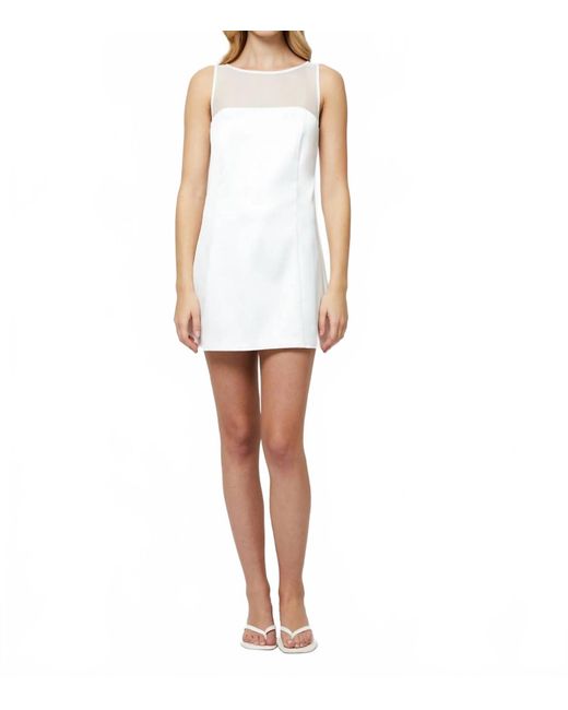 French Connection White Anabel Satin Mini Dress