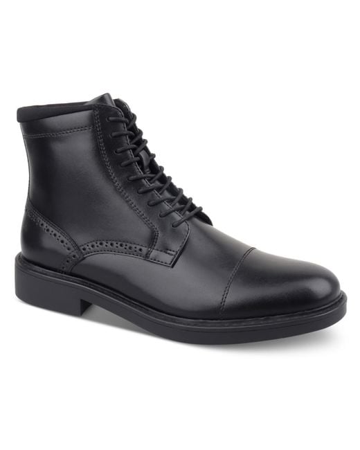 Alfani Black Elroy Polyurethane Faux Leather Chelsea Boots for men