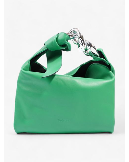 J.W. Anderson Green Chain Hobo Bag Leather